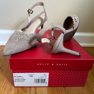 Kelly & Katie Tan Heels with Slingback Strap